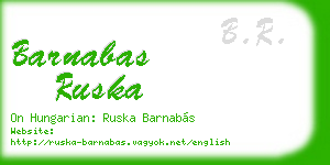 barnabas ruska business card