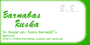 barnabas ruska business card